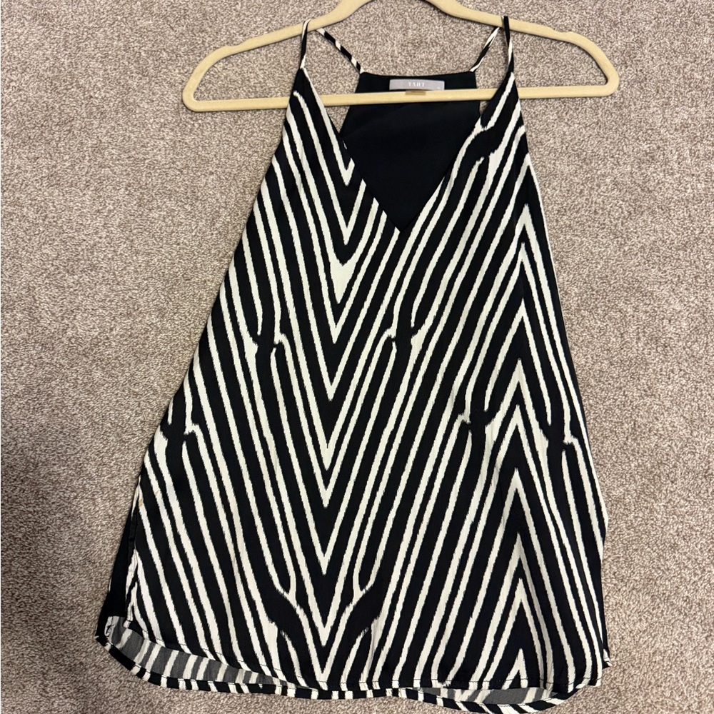 Tart Black and White Striped Camisole